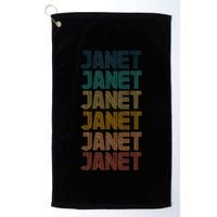 Janet Classic Name Cool 80s 90s Golf Towel