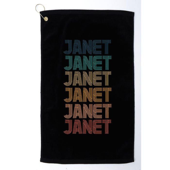 Janet Classic Name Cool 80s 90s Golf Towel