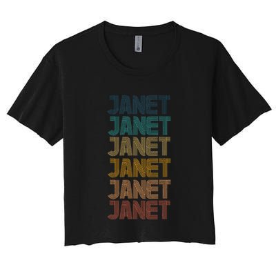 Janet Classic Name Cool 80s 90s Crop Top