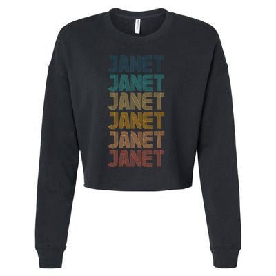 Janet Classic Name Cool 80s 90s Cropped Pullover Crew