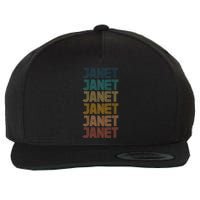 Janet Classic Name Cool 80s 90s Wool Snapback Cap