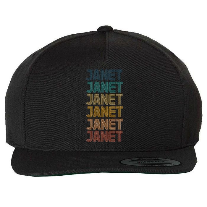 Janet Classic Name Cool 80s 90s Wool Snapback Cap