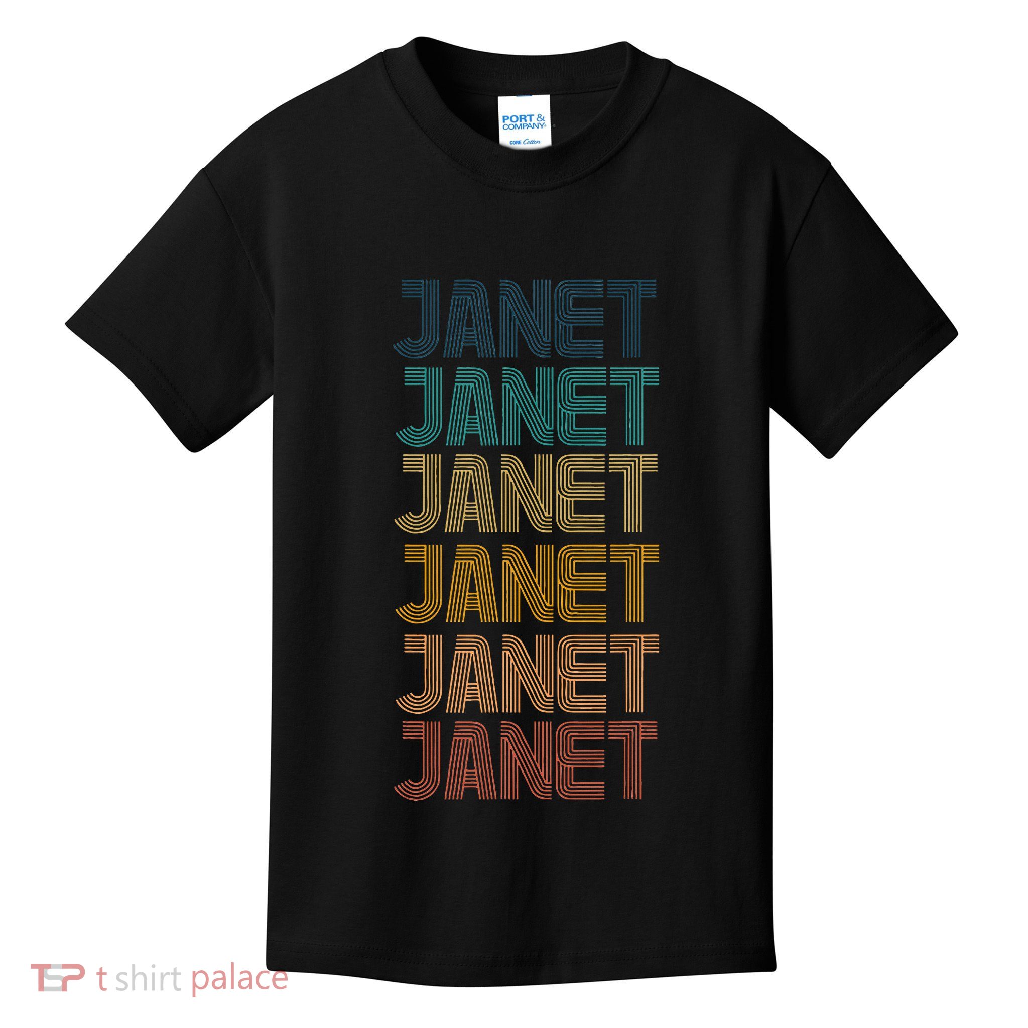 Janet Classic Name Cool 80s 90s Kids T-Shirt