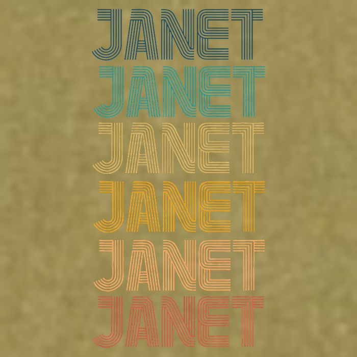 Janet Classic Name Cool 80s 90s Garment-Dyed Women's Muscle Tee