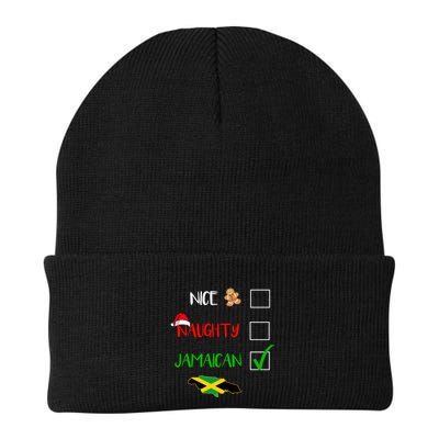 Jamaica Christmas Naughty Nice Check Jamaican Gift Great Gift Beanie