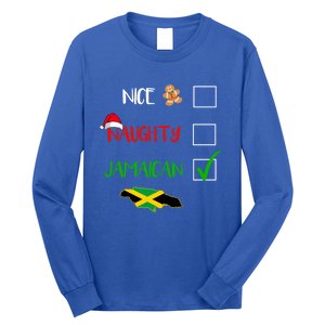 Jamaica Christmas Naughty Nice Check Jamaican Gift Great Gift Long Sleeve Shirt