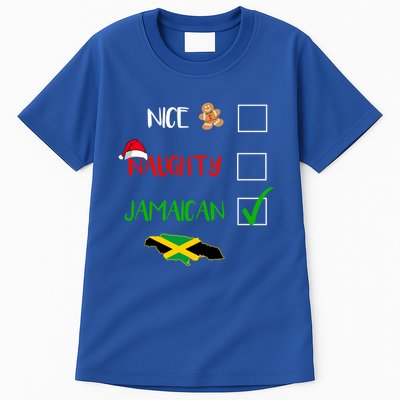 Jamaica Christmas Naughty Nice Check Jamaican Gift Great Gift Tall T-Shirt