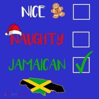 Jamaica Christmas Naughty Nice Check Jamaican Gift Great Gift Premium T-Shirt