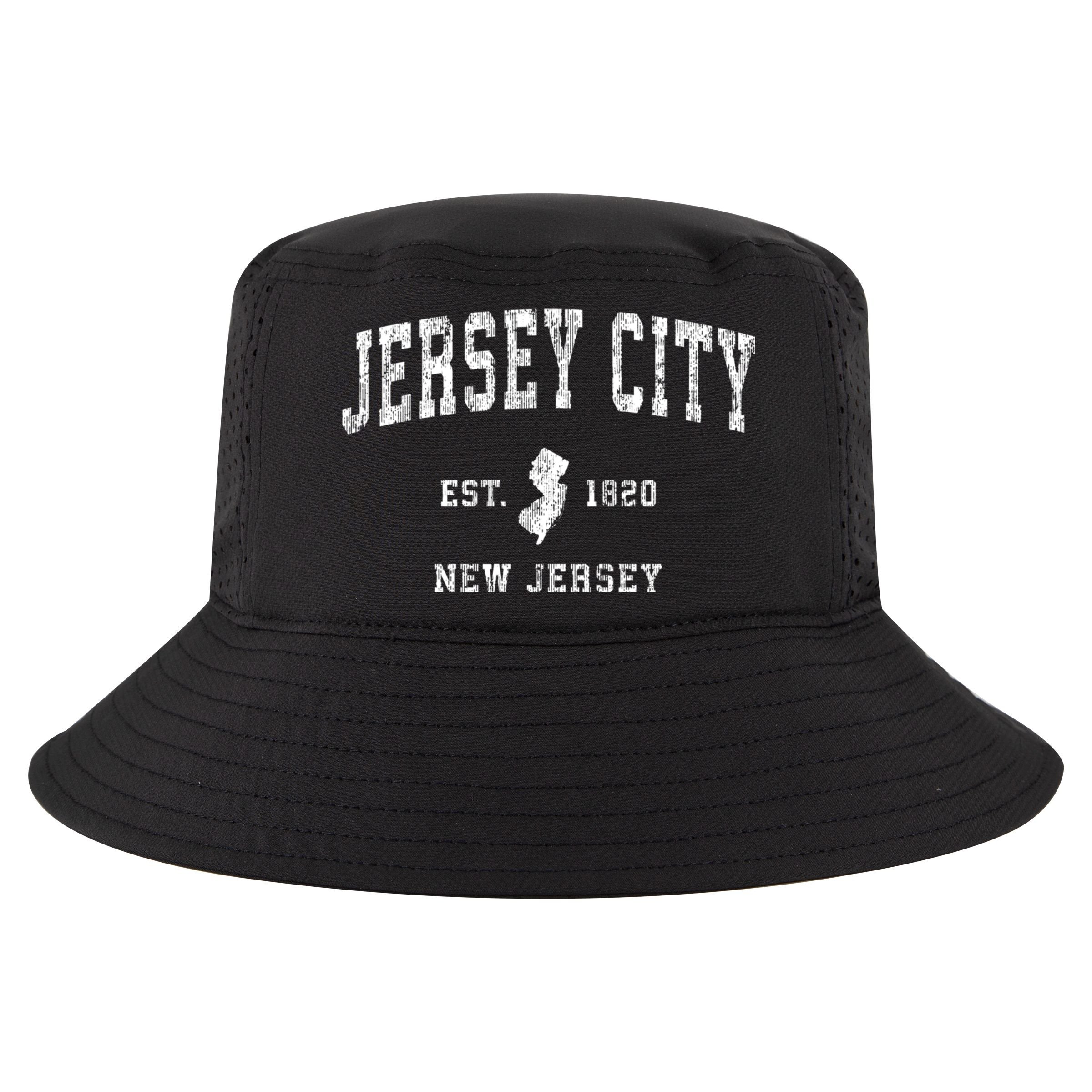 Jersey City New Jersey Nj Vintage Sports Cool Comfort Performance Bucket Hat