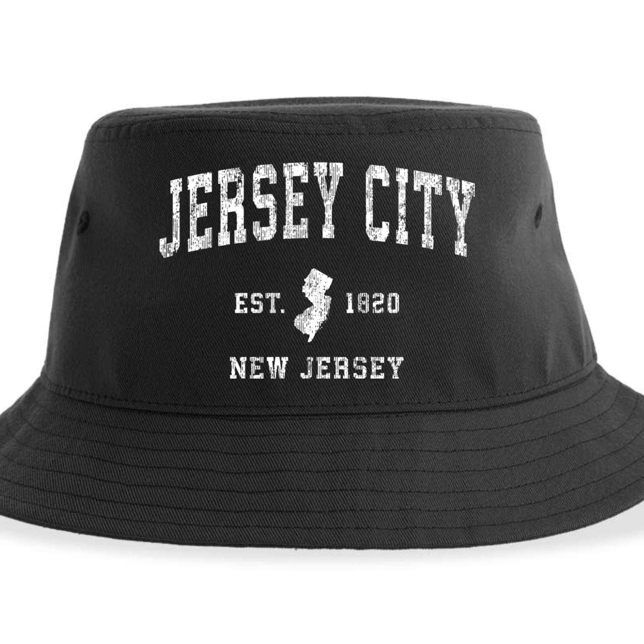 Jersey City New Jersey Nj Vintage Sports Sustainable Bucket Hat