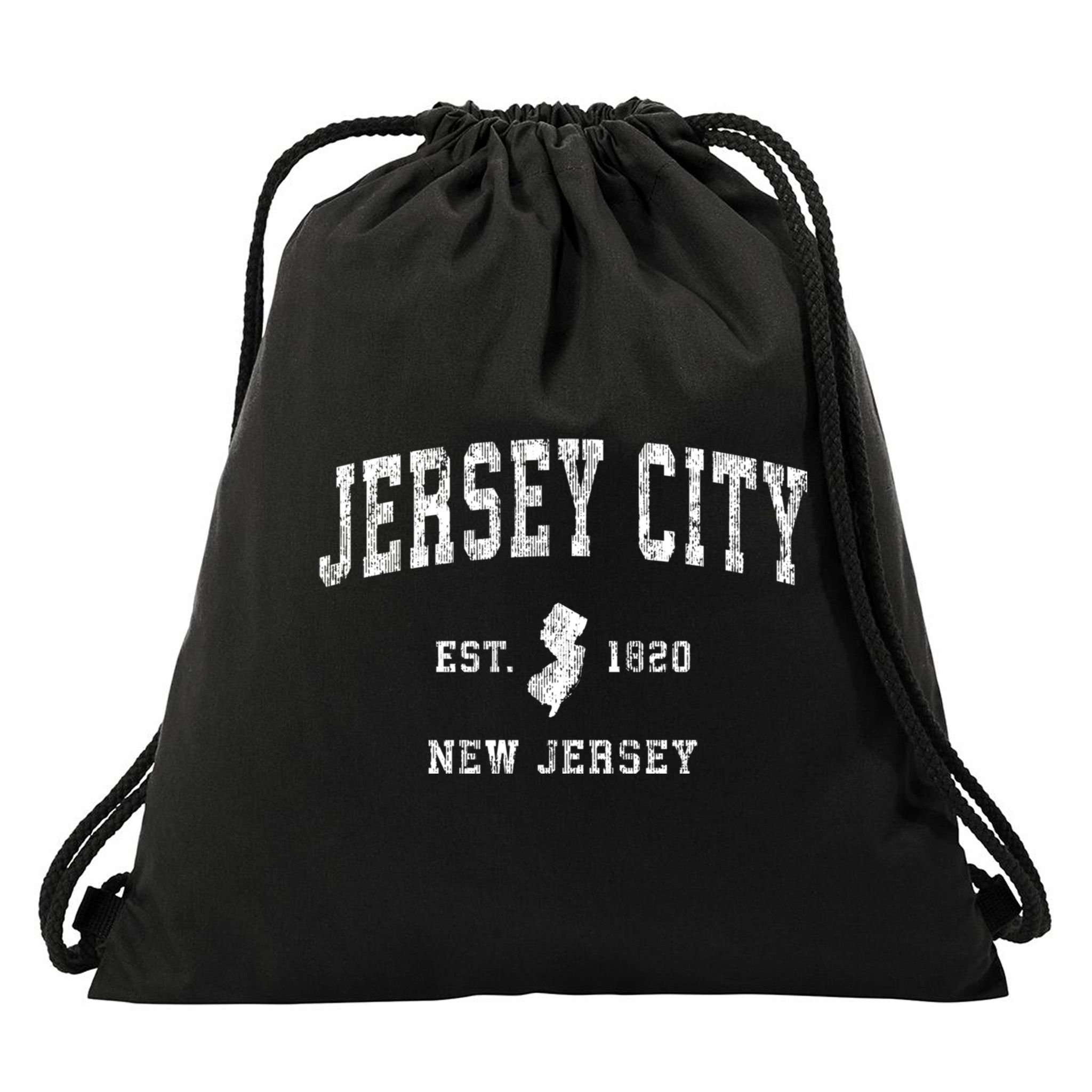 Jersey City New Jersey Nj Vintage Sports Drawstring Bag