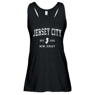 Jersey City New Jersey Nj Vintage Sports Ladies Essential Flowy Tank