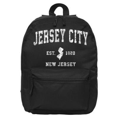 Jersey City New Jersey Nj Vintage Sports 16 in Basic Backpack