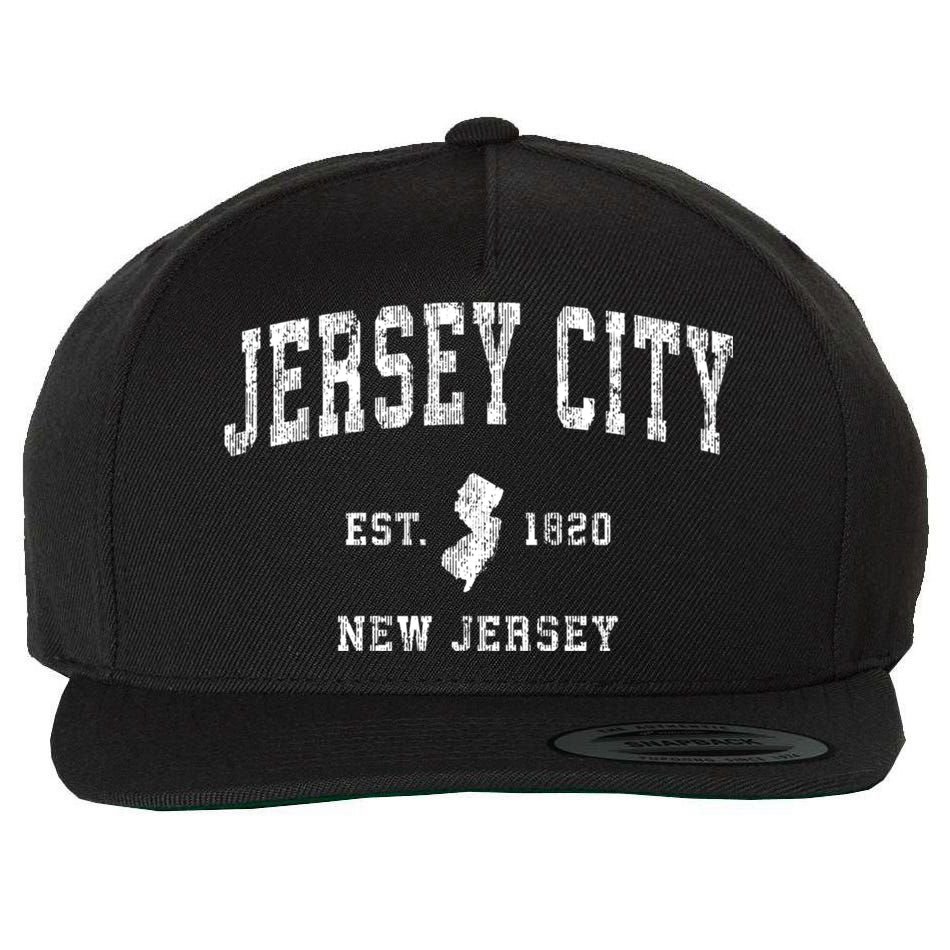 Jersey City New Jersey Nj Vintage Sports Wool Snapback Cap