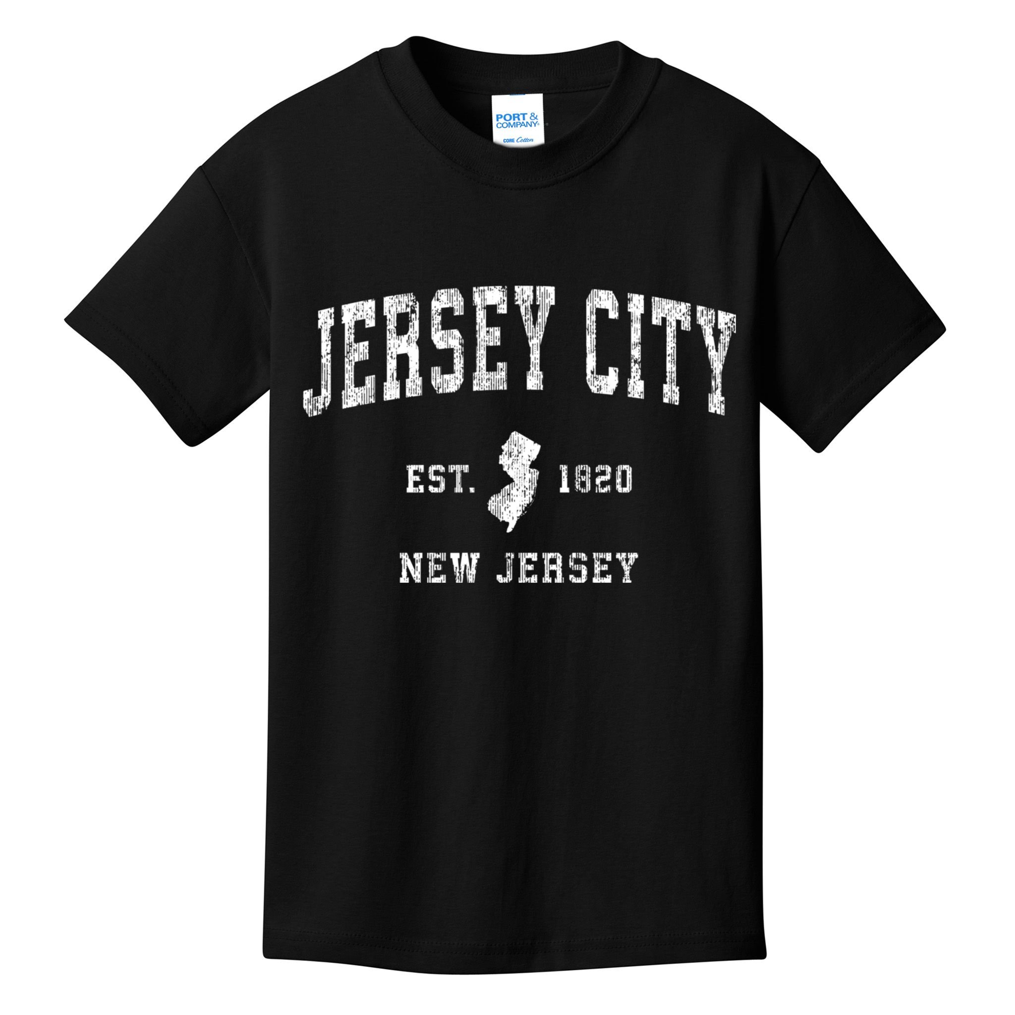 Jersey City New Jersey Nj Vintage Sports Kids T-Shirt