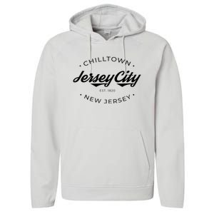 Jersey City New Jersey Chilltown Performance Fleece Hoodie