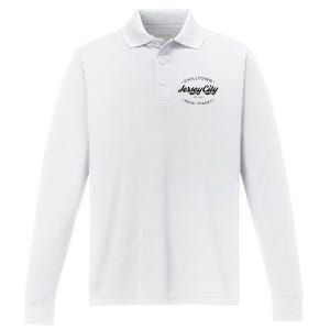 Jersey City New Jersey Chilltown Performance Long Sleeve Polo