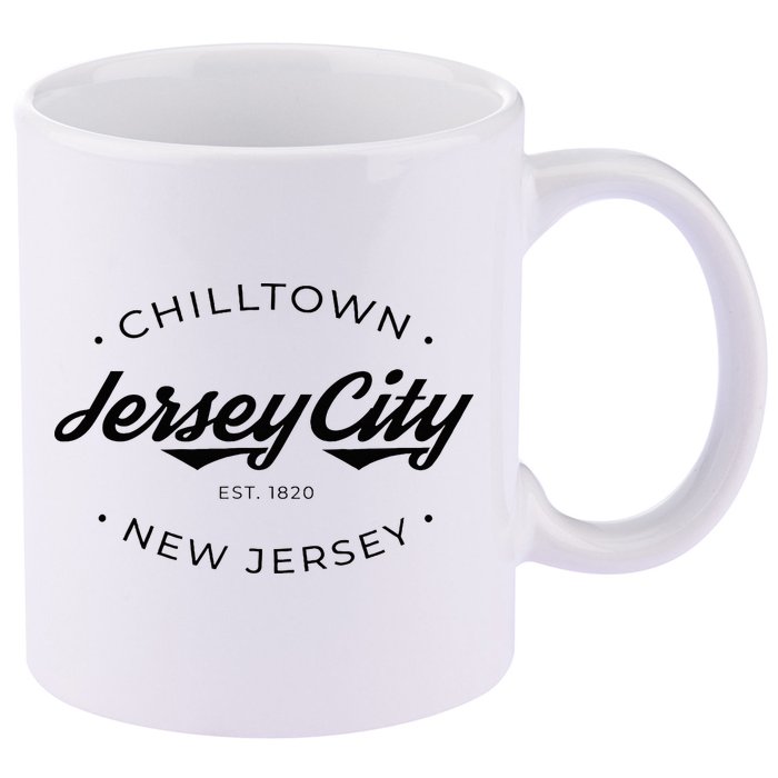 Jersey City New Jersey Chilltown 11oz C Handle Ceramic Mug