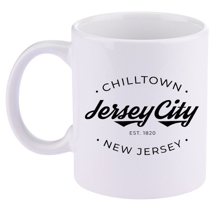 Jersey City New Jersey Chilltown 11oz C Handle Ceramic Mug