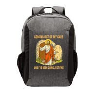 Jesus Coming Out Of My Cave And I'Ve Been Doing Just Fine Vector Backpack