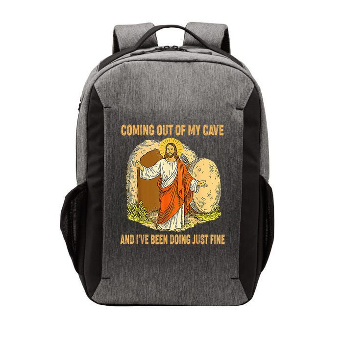 Jesus Coming Out Of My Cave And I'Ve Been Doing Just Fine Vector Backpack
