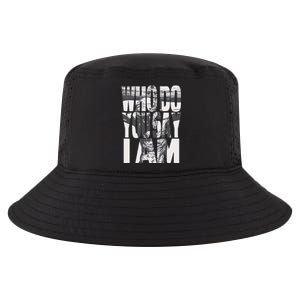 Jesus Christ On The Cross Who Do You Say I Am Christian Cool Comfort Performance Bucket Hat