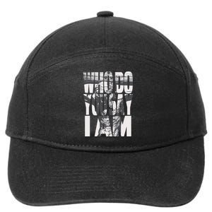 Jesus Christ On The Cross Who Do You Say I Am Christian 7-Panel Snapback Hat