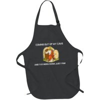 Jesus Coming Out Of My Cave And I've Been Doing Just Fine Full-Length Apron With Pockets