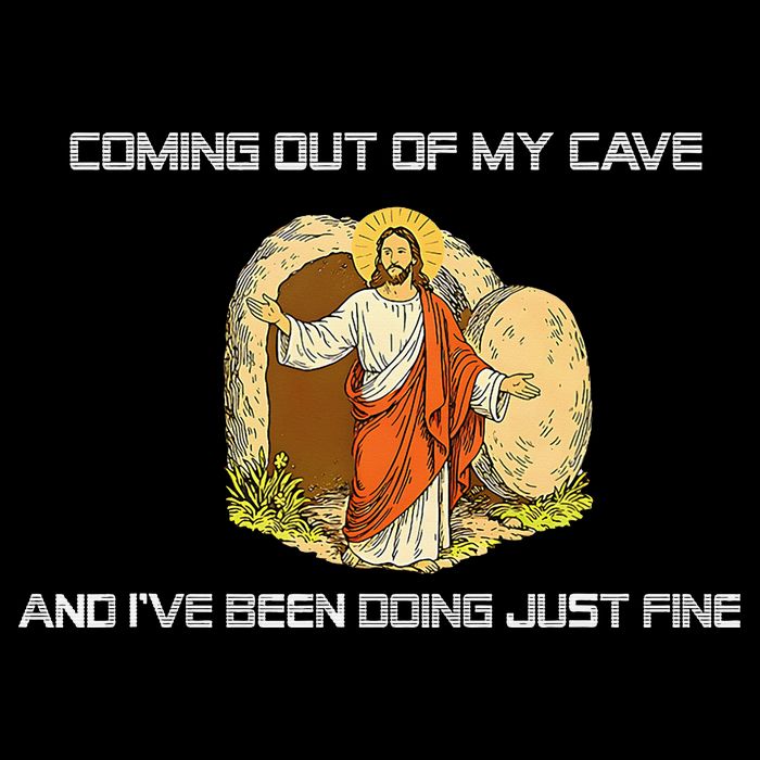 Jesus Coming Out Of My Cave And I've Been Doing Just Fine Full-Length Apron With Pockets