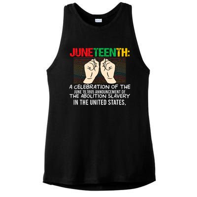 Juneteenth Celebration Of Freedom Graphic Ladies PosiCharge Tri-Blend Wicking Tank