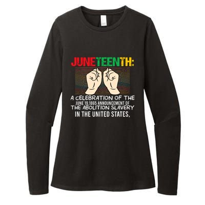 Juneteenth Celebration Of Freedom Graphic Womens CVC Long Sleeve Shirt