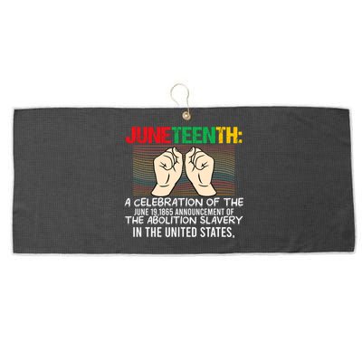 Juneteenth Celebration Of Freedom Graphic Large Microfiber Waffle Golf Towel