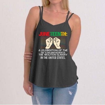 Juneteenth Celebration Of Freedom Graphic Women's Strappy Tank