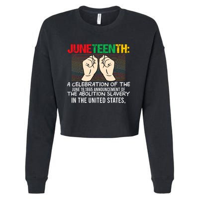 Juneteenth Celebration Of Freedom Graphic Cropped Pullover Crew