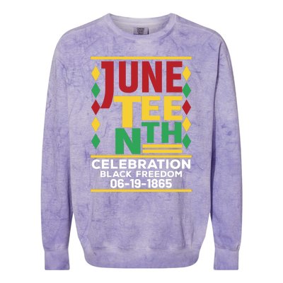 Juneteenth Celebration Of Black Freedom Colorblast Crewneck Sweatshirt