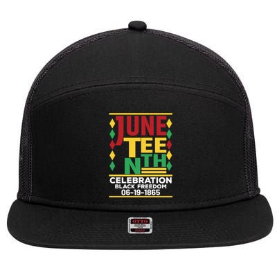 Juneteenth Celebration Of Black Freedom 7 Panel Mesh Trucker Snapback Hat