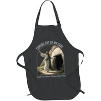 Jesus Coming Out Of My Cave And I've Been Doing Just Fine Full-Length Apron With Pockets
