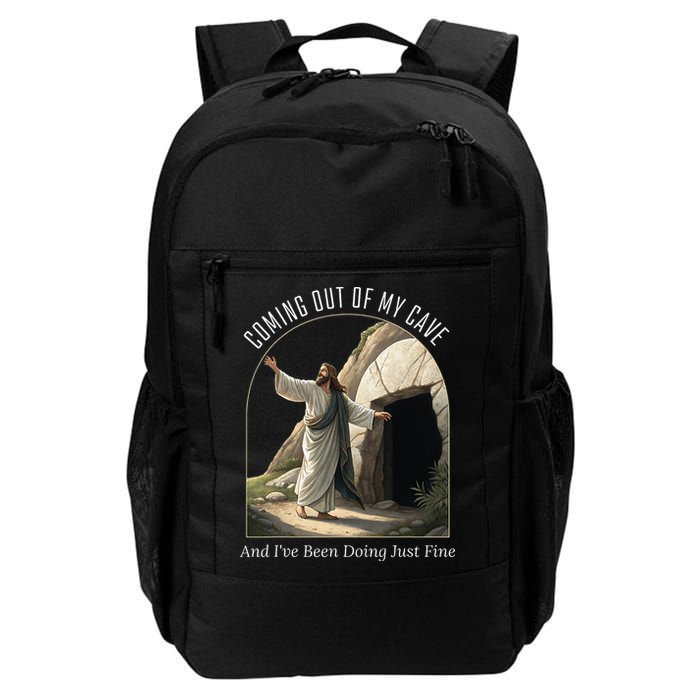Jesus Coming Out Of My Cave And I've Been Doing Just Fine Daily Commute Backpack