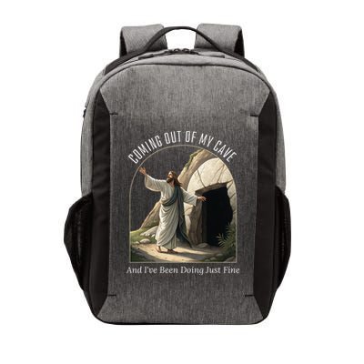 Jesus Coming Out Of My Cave And I've Been Doing Just Fine Vector Backpack