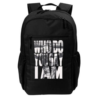 Jesus Christ On The Cross Who Do You Say I Am Christian Backpack