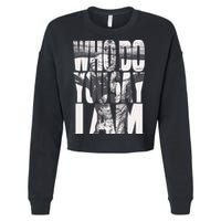 Jesus Christ On The Cross Who Do You Say I Am Christian Cropped Pullover Crew