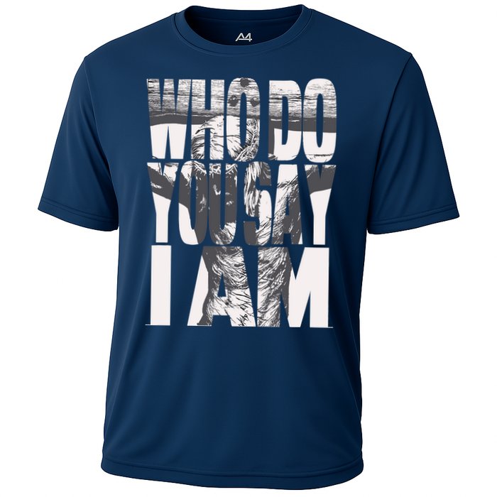 Jesus Christ On The Cross Who Do You Say I Am Christian Cooling Performance Crew T-Shirt
