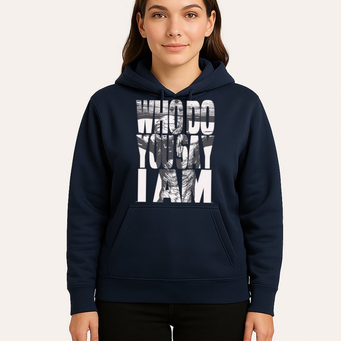 Jesus Christ On The Cross Who Do You Say I Am Christian Hoodie