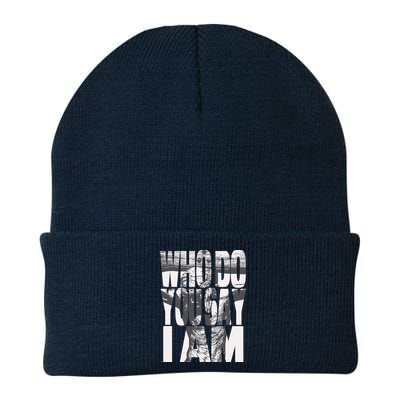 Jesus Christ On The Cross Who Do You Say I Am Christian Beanie