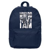 Jesus Christ On The Cross Who Do You Say I Am Christian 16 in Basic Backpack