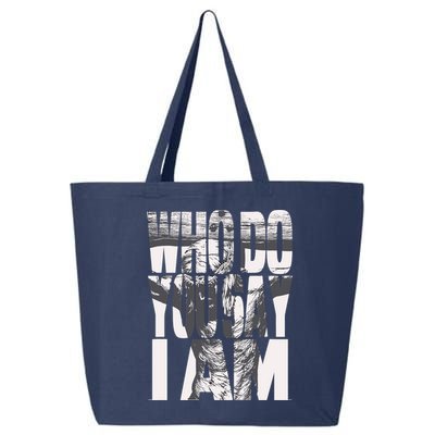 Jesus Christ On The Cross Who Do You Say I Am Christian 25L Jumbo Tote
