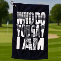 Jesus Christ On The Cross Who Do You Say I Am Christian Golf Towel