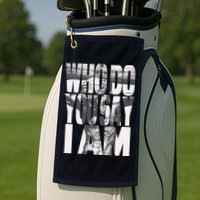 Jesus Christ On The Cross Who Do You Say I Am Christian Golf Towel
