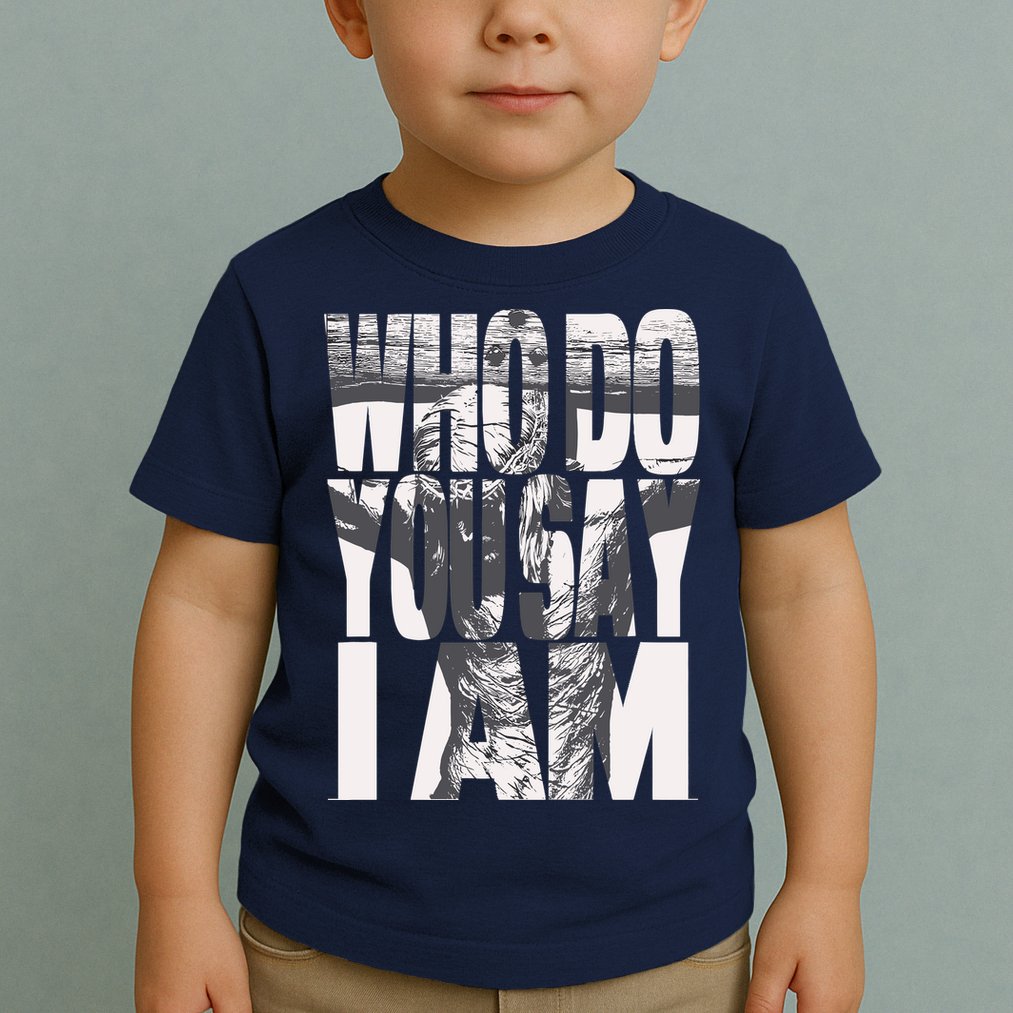 Jesus Christ On The Cross Who Do You Say I Am Christian Toddler T-Shirt