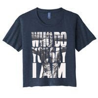 Jesus Christ On The Cross Who Do You Say I Am Christian Women's Crop Top Tee